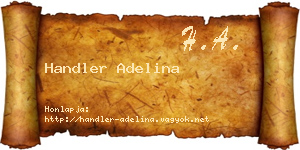 Handler Adelina névjegykártya